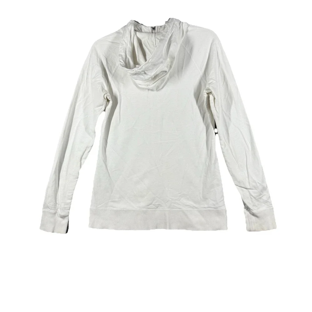 Nike 6.0 Women Sweatshirt Large White Hoodie Swoosh Logo Full Zip‎